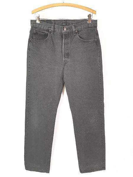 古着 90s USA製 Levi's 501-0660 サルファ スーパー ブラック デニム パンツ ジーンズ ストレート W33 L31