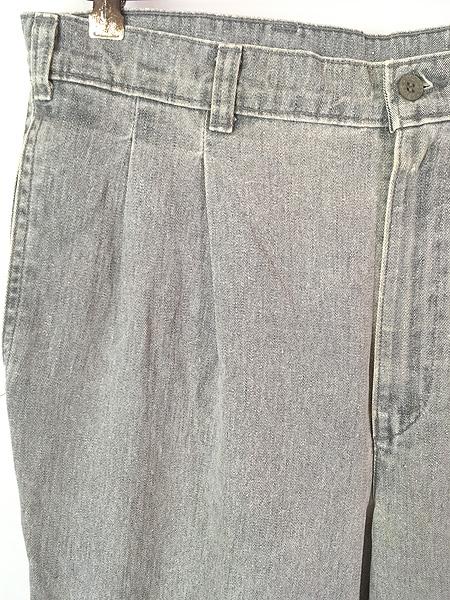 古着 90s Dockers 529-9655 2タック グレー デニム チノ タック パンツ