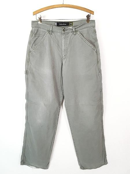 古着 90-00s Levi's Silver Tab 「khakis」 コットンサテン ペインター パンツ ワイドストレート W33 L32 ジーンズ・デニムパンツ