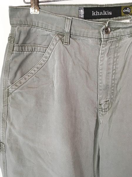 古着 90-00s Levi's Silver Tab 「khakis」 コットンサテン ペインター パンツ ワイドストレート W33 L32 ジーンズ・デニムパンツ