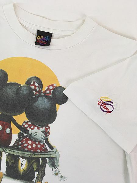 古着 90s USA製 Disney ミッキー ミニー プルート 「サンセット