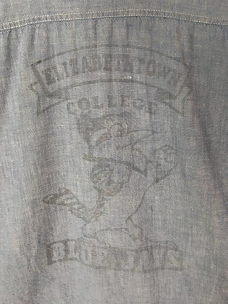 古着 60s Sanforized スタンプ 「BLUE JAYS」 染み込み 100%コットン