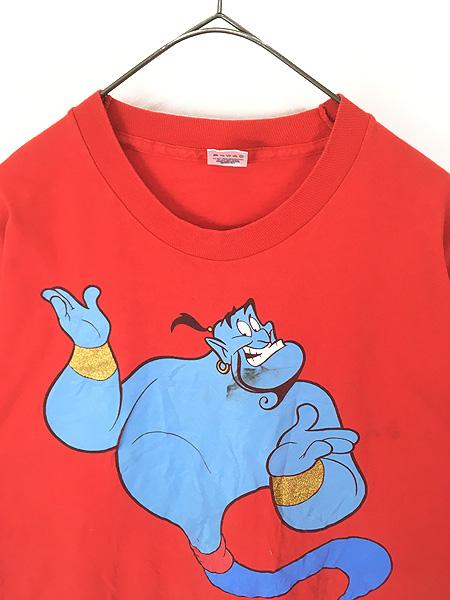 古着 90s USA製 Disney Aladdin アラジン ジーニー BIG プリント Tシャツ XL 古着 古着 90s USA製 Disney Aladdin アラジン ジーニー BIG プリント T