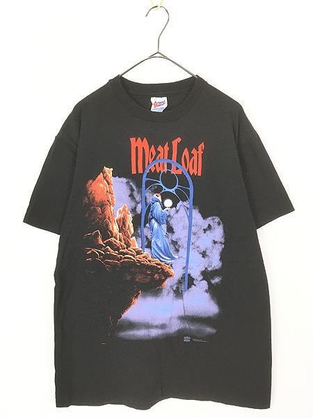 古着 90s USA製 Meat Loaf 「Rock Roll Dreams Come Through Bat Hell Tour」 ツアー ハード ロック Tシャツ L