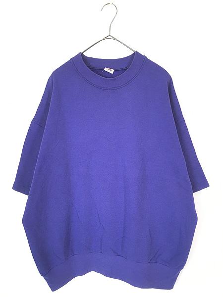 古着 90s USA製 Fruit of the Loom 無地 ソリッド プレーン 半袖 セットイン ビッグサイズ スウェット トレーナー XXL