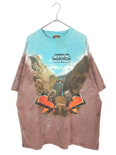 古着 90s- STAR WARS Episode1 スターウォーズ ムービー タイダイ Tシャツ XL 古着