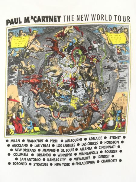 古着 90s USA製 The Beatles Paul McCartney 「The New World Tour」 天体図 ツアー ロック ミュージック Tシャツ XL 古着 90s USA製 The Beatles Paul McCartney 「The New World Tour