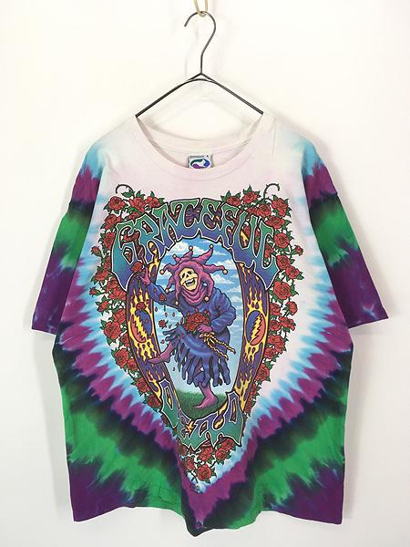 古着 90s Grateful Dead 「Seasons of The Dead」 ツアー スカル ローズ ロック バンド タイダイ Tシャツ L