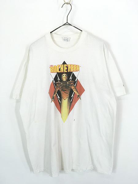 古着 80-90s USA製 Disney The ROCHETEER ロケッティア スーパーヒーロー ムービー Tシャツ XL 古着