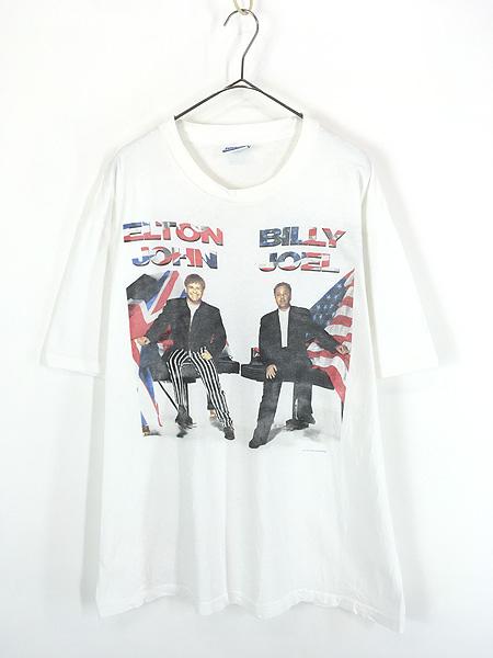 古着 90s USA製 Elton John & Billy Joel 「Face to Face 94」 ツアー ロック ミュージック Tシャツ XL