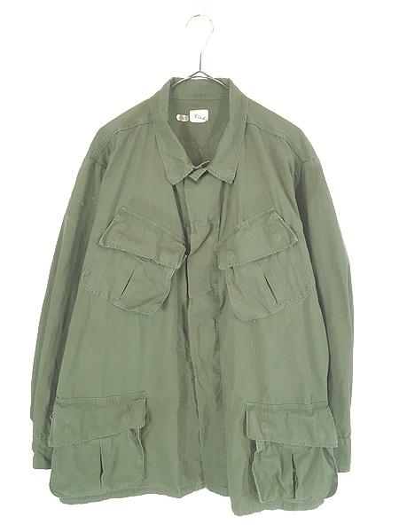 古着 60s 米軍 US 4th ポプリン ベトナム ジャングル ファティーグ トロピカル ジャケット L-R