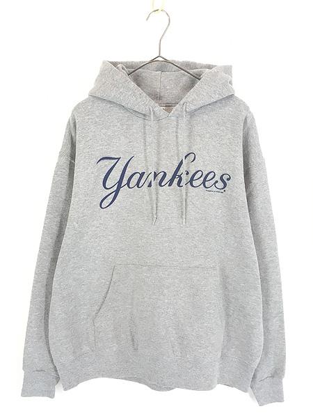 古着 00s MLB New York Yankees ヤンキース スウェット パーカー M 古着