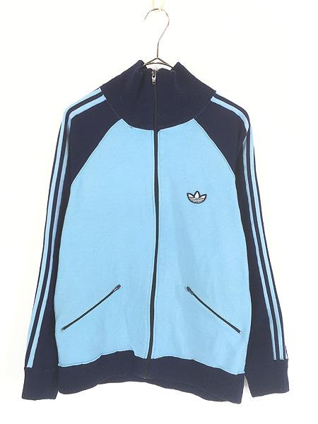古着 80s adidas 3ライン ハイネック ジャージ トップ トラック スーツ M 古着
