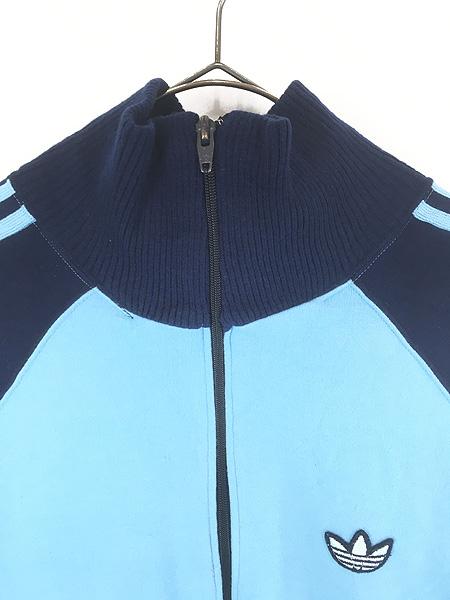 古着 80s adidas 3ライン ハイネック ジャージ トップ トラック スーツ