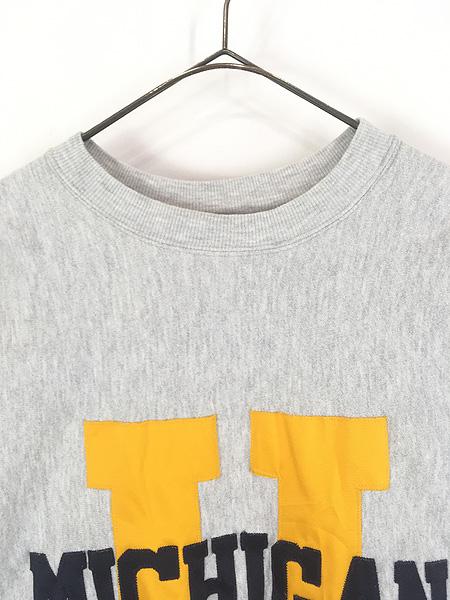 古着 90s USA製 Champion Reverse Weave 「MICHIGAN」 カレッジ