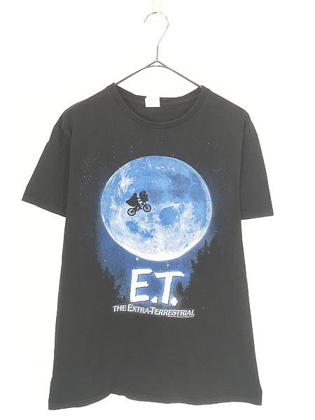 古着 00s E.T. 満月×自転車  SF映画 オールド ムービー Tシャツ M位 古着