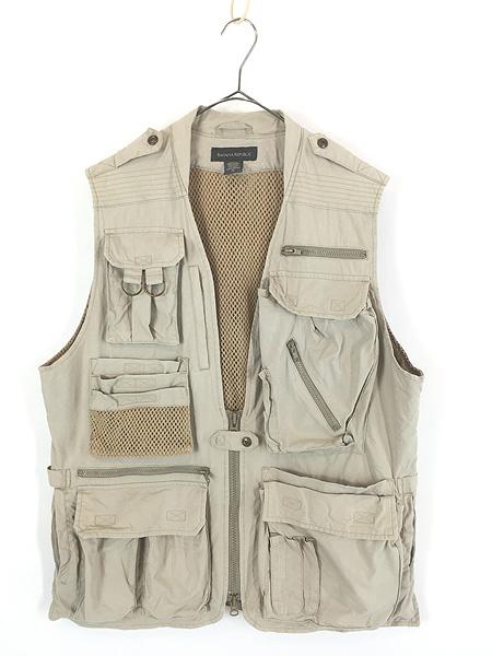 古着 90-00s BANANA REPUBLIC 多機能 コットン フィッシング ハンティング ベスト M 古着