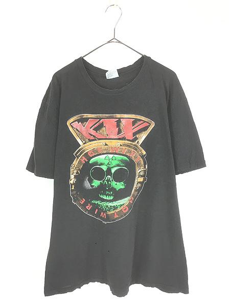 古着 90s USA製 KIX 「Hot Wire Tour 1991」 ツアー ハード ロック バンド Tシャツ XL
