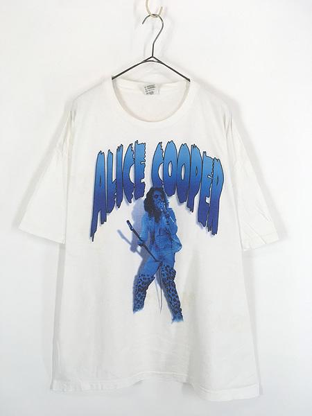 古着 90-00s USA製 Alice Cooper 「Good to See You Again」 フォト ショック グラム ロック ミュージシャン Tシャツ XXL