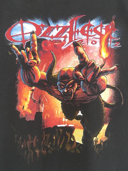 古着 00s OZZ FEST 2002 豪華 ラインナップ ハードコア ヘヴィ メタル パンク ロック バンド フェス Tシャツ XL 古着 00s OZZ FEST 2002 豪華 ラインナップ ハードコア ヘヴィ メタル