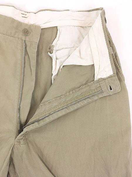 古着 60s 米軍 USMC 「Type-2 Class-1」 ミリタリー 8.2oz コットン チノ パンツ チノパン ストレート W34 L27