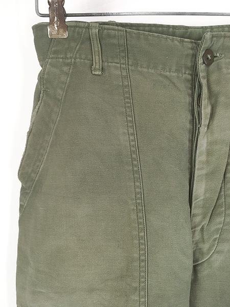 古着 60s 米軍 US ARMY 「初期」 8.5oz コットンサテン ミリタリー ベイカー パンツ ストレート W30 L31