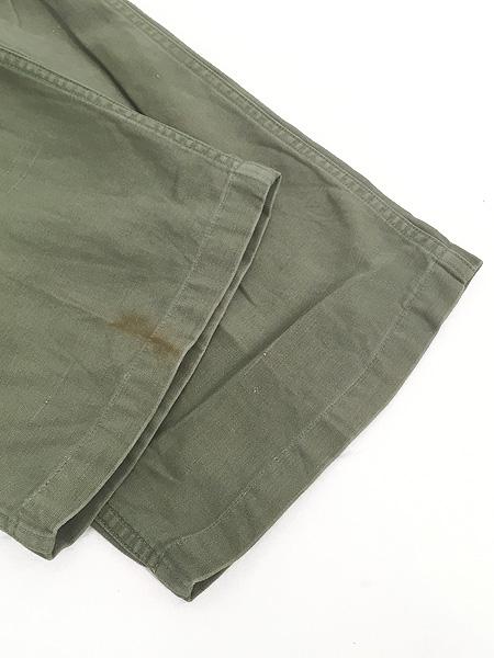 古着 60s 米軍 US ARMY 「初期」 8.5oz コットンサテン ミリタリー ベイカー パンツ ストレート W30 L31