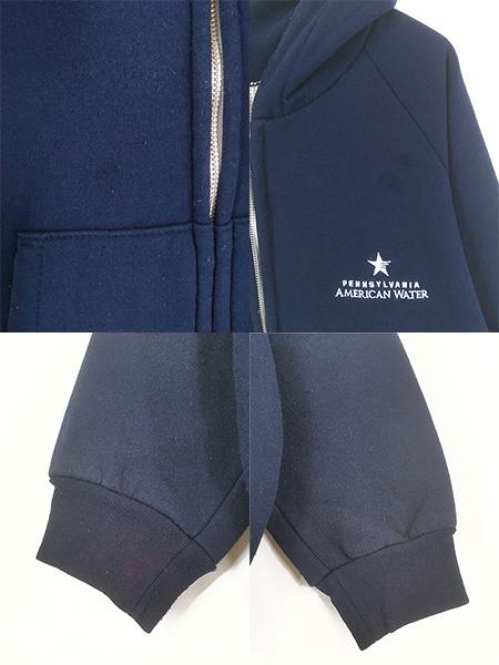 古着 90s USA製 CAMBER Chill-Buster 裏地サーマル 7.5oz ヘビー スウェット パーカー  紺 XL