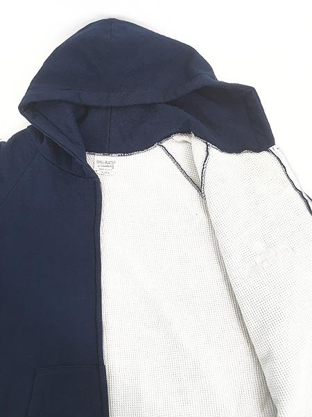 古着 90s USA製 CAMBER Chill-Buster 裏地サーマル 7.5oz ヘビー スウェット パーカー  紺 XL