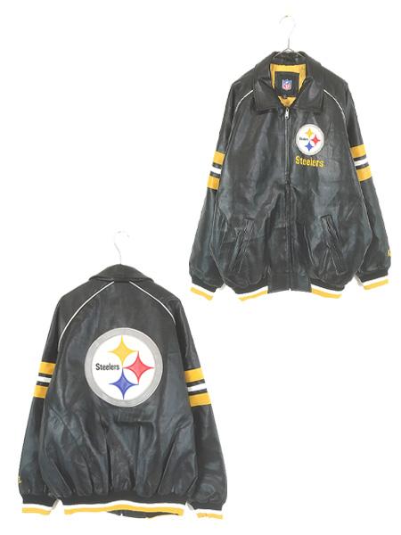 古着 NFL Pittsburgh Steelers スティーラーズ 両面 刺しゅう パデット