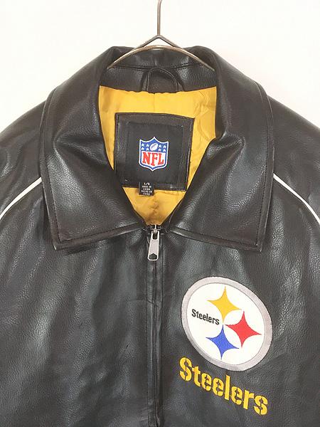 古着 NFL Pittsburgh Steelers スティーラーズ 両面 刺しゅう パデット