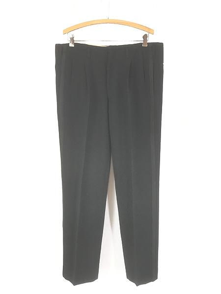 古着 50s Hongkong Tailor Iwakuni Japan 腰帯なし ハイウエスト ギャバジン ウール スラックス 側章 セレモニー パンツ W36 L31