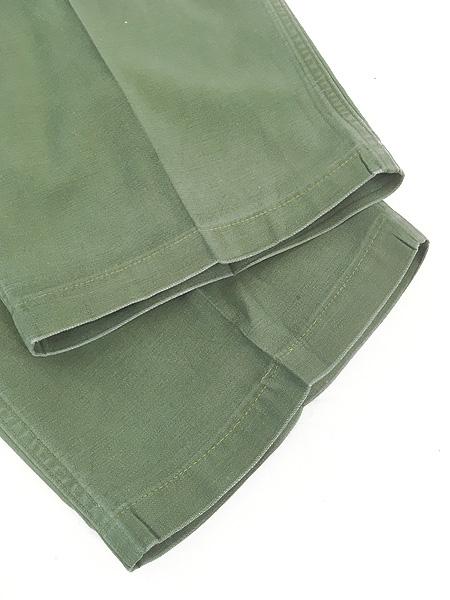 古着 60s 米軍 US ARMY 「初期」 8.5oz コットンサテン ミリタリー ベイカー パンツ ストレート W30 L25.5