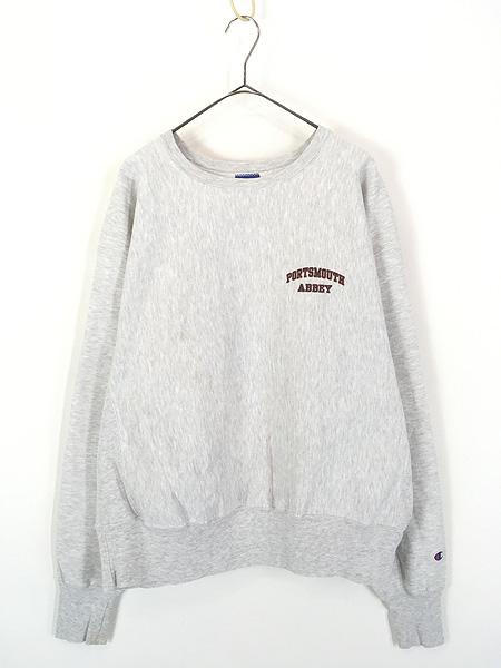 古着 00s Champion Reverse Weave PORTSMOUTH ABBEY 「P」 BIG アルファベット リバース スウェット L