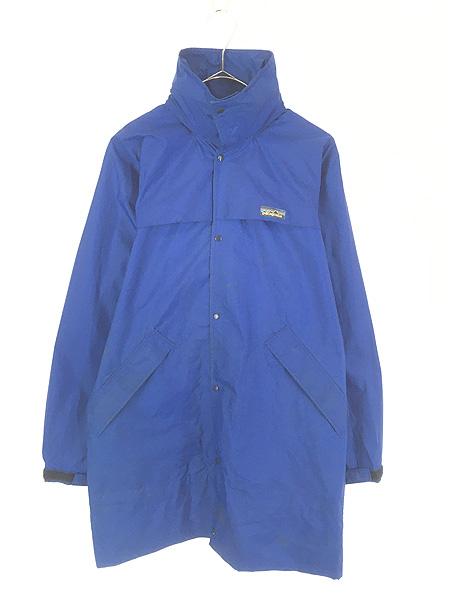 古着 80s 日本製 Patagonia ナイロン レイン コート ジャケット 青 M位