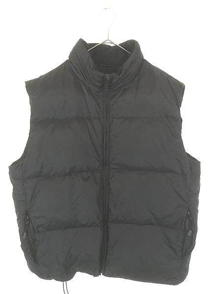 古着 90s GAP 軽量 100% リップストップ ナイロン シェル ダウン ベスト 黒 L