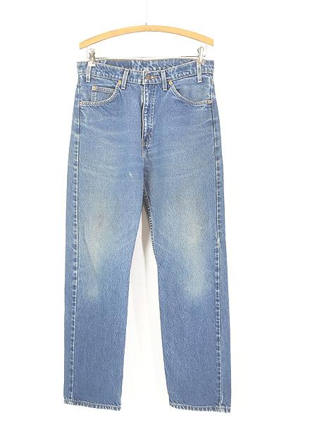 古着 90s Levi's 505-0215 ヒゲ ブルー デニム パンツ ジーンズ スリム W32 L31
