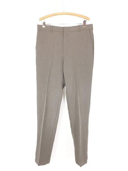 古着 80s Levi's Action Slacks ノータック ヘリンボーン ストライプ スラックス パンツ ストレート W34 L33