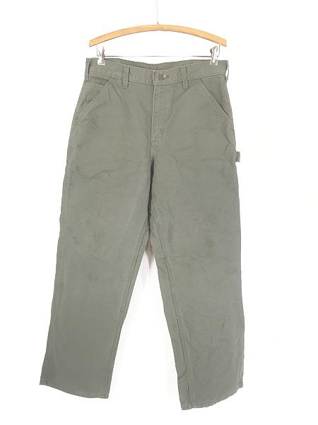 古着 10s Carhartt MOS モスグリーン ダック ペインター ワーク パンツ W32 L30