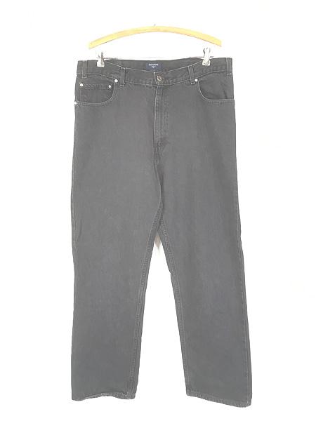 古着 00s Dockers 534-1285 先染め ブラック デニム パンツ ジーンズ ストレート W36 L30