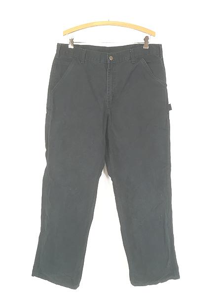 古着 10s Carhartt BLK ブラック ダック ペインター ワーク パンツ W36 L31