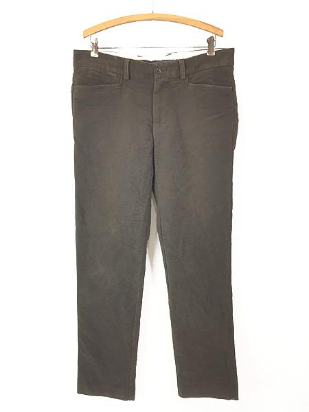古着 Polo Ralph Lauren フランネル コットン モールスキン パンツ 茶 W37 L30 古着