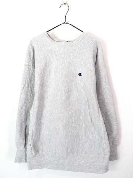 古着 90s USA製 Champion Reverse Weave ワンポイント リバース スウェット グレー XL 古着の通販は