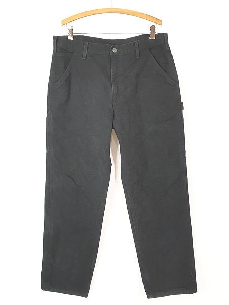 古着 10s Carhartt 裏地 チェック ブラック ダック ペインター ワーク