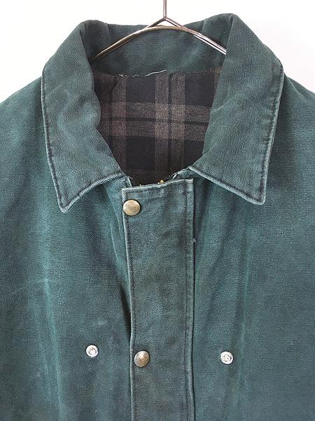 古着 Carhartt グリーン ダック ワーク ダスター コート XL位 古着の