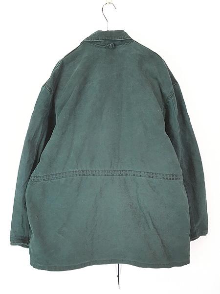古着 80-90s USA製 Carhartt グリーン ダック ワーク ダスター コート XL位 古着 Carhartt グリーン ダック ワーク ダスター コート XL位 古着の