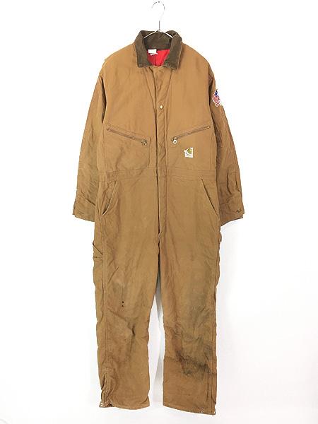 古着 70s USA製 Carhartt ブラウン ダック パデット オールインワン つなぎ 42R 古着の通販は 17,600円