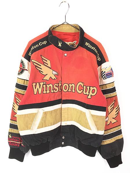 古着 90s JEFF HAMILTON 「Winston Cup」 刺しゅう レーシング ジャケット S 古着