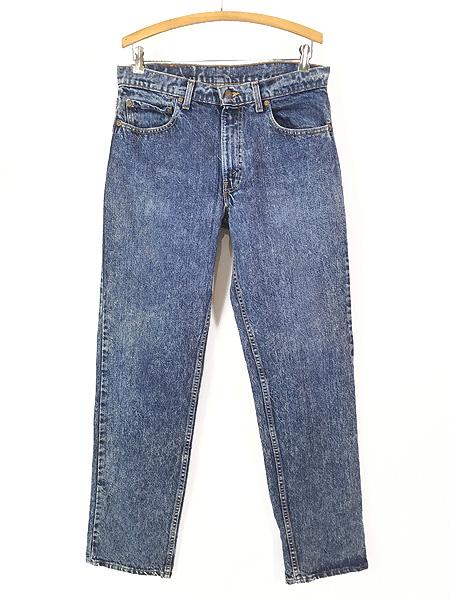 古着 90s USA製 Levi's 506-0212 ギャラクティック風 濃紺 ケミカル デニム パンツ ジーンズ ストレート W33 L32