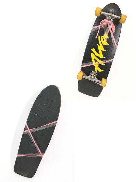 雑貨 古着 USA製 Alva Skates 「Urban Guerrilla」 レオパード グラフィック スケート ボード デッキ & トラック & ウィール コンプリー